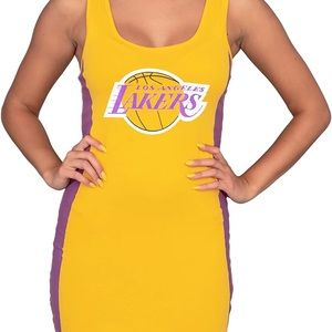 COPY - Mighty Fine Hardwood Classics Vintage Lakers Basketball Scoop Neck Tank …